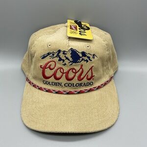 Vintage-Style COORS Golden Colorado Corduroy Corduroy Adjustable Khaki Rope #421